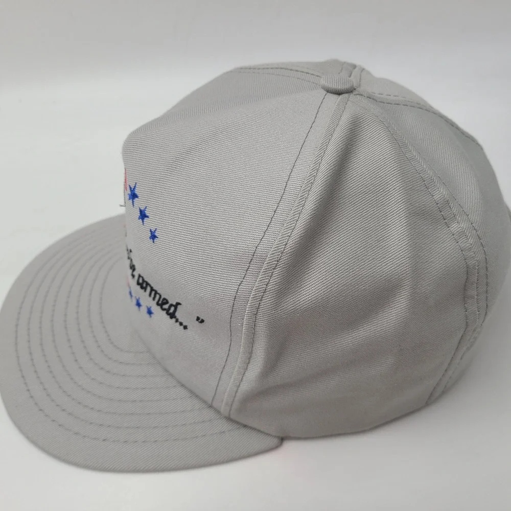 Vintage NRA ILA Hat Snapback Louisville Mfg Co Gray 2nd Amendment Every Man Arm